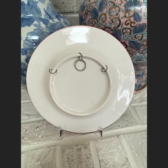 Cherry Plate with Red Polka Dots - 8" - Wall Hangers on back - EUC - Picture 3 of 4